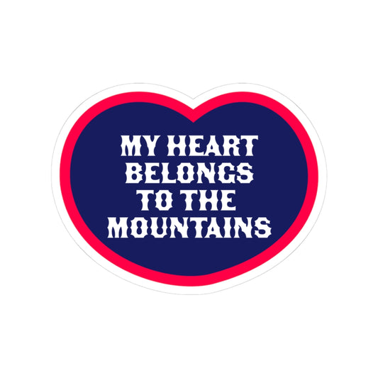 My Heart Belongs to the Mountains Sticker